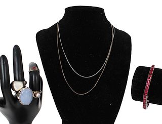 Collection of (7) Sterling Ladies Jewelry