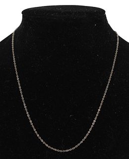 14K White Gold Chain Necklace