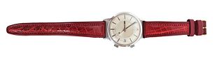 Jaeger LeCoultre Men's Watch w Red Leather Band