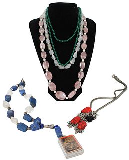 (5) Ladies Beaded Necklaces