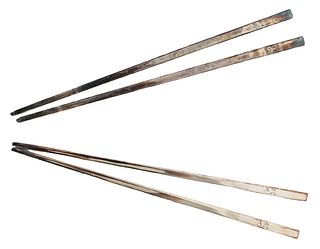 (2) Pairs of Reed & Barton Chinese Chopsticks