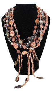 Handmade Beaded Layered Ladies Necklace