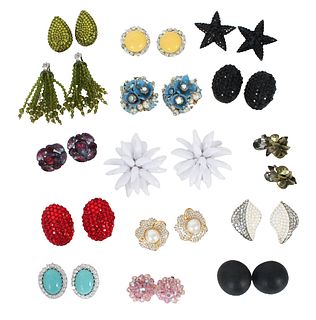 Collection of (15) Pairs of Costume Earrings