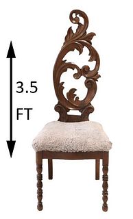 Finely Hand Carved Side Chair