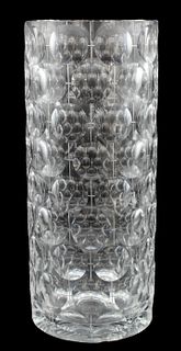 Czechoslovakian Art Glass Sculpted Vase