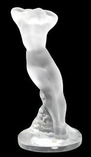 Lalique Crystal Female Figure Sculpture