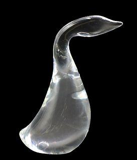 Steuben Glass Swan Figurine Paperweight