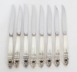 (8) International Silver Co. Danish Pattern Knives