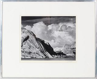 Signed Ansel Adams "Lake Tenaya" (1902-1984)