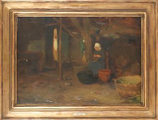 Anton Mauve (1838-1888) Dutch, Oil/Cradled Panel