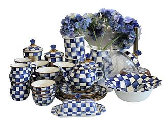 (38)Mackenzie Childs Royal Check Enamel Collection