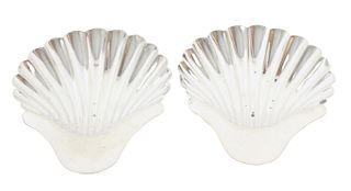Pair of Sterling Silver Scallop Shell Dishes