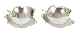 Pair of Cartier Sterling Leaf Dishes, 3.4 OZT