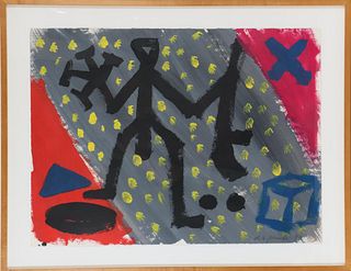A.R. Penck (1939-2017) German, Gouache/Paper