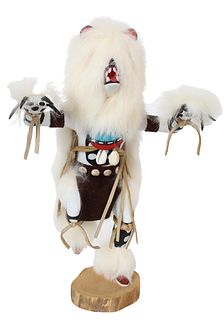 Native American 'White Bear' Kachina Doll