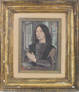 Portrait of Medieval Man in Antique Frame