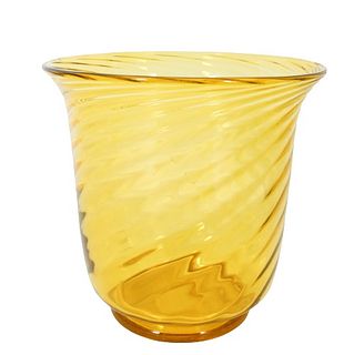 A Frederick Carder Steuben Bristol Yellow Vase