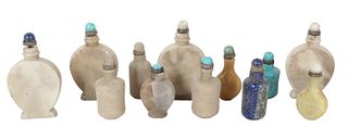 (12) Chinese Stone Snuff Bottles