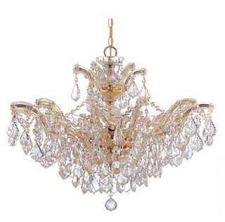 Maria Theresa 6 Light 27 inch Gold Chandelier
