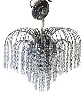 Contemporary Waterfall Crystal Chandelier