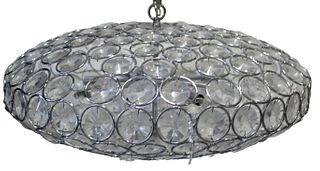 Contemporary Glass Oval Chandelier