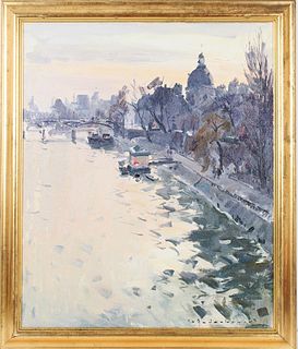 Paul Jean Anderbouhr, French 1909-2006 Seine River