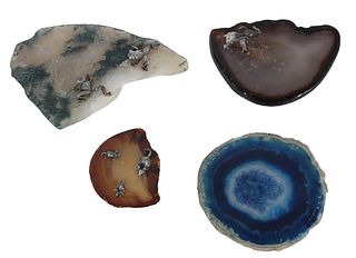 (4) Pcs of Semi Precious Geode Stones
