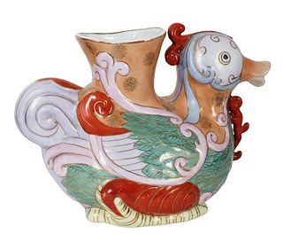 Chinese Porcelain Vase in Duck Form