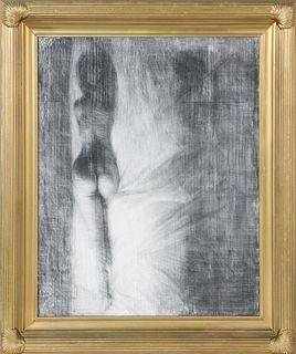 Nude, A Study in Black & White on Canvas