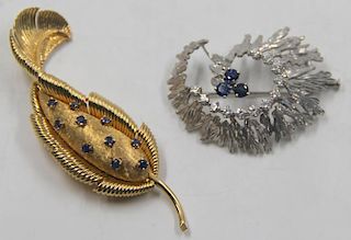 JEWELRY. Gold Brooch Grouping.