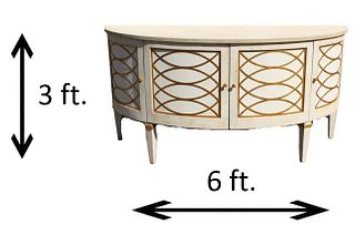 Contemporary Demilune Console / Sideboard Table