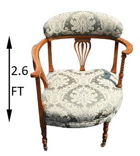 Vintage Upholstered Corner Chair