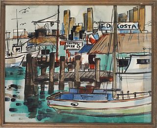 Ted Doyle (20th C) American, Watercolor
