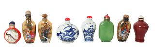 (8) Chinese Hand Painted Snuff Bottles