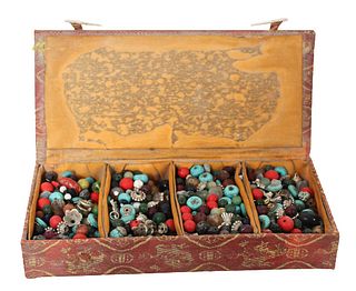 Chinese Box of Various Beads