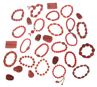 (30) Pc. of Red Chinese Accessories