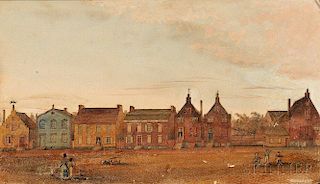 James Eights (New York, 1798-1882)   Street View, Albany, New York.