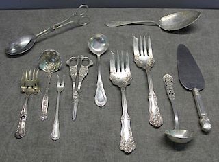 STERLING. Assorted Flatware Grouping.