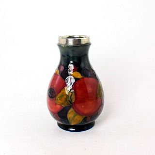 Moorcroft Pomegranate Vase with Silver Rim