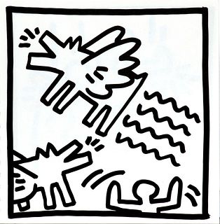 Keith Haring - Untitled (Flying Dogs)