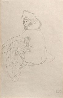 Gustav Klimt (After) - Seated Woman
