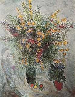 Marc Chagall - Fleurs Dans La Lumiere