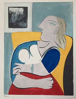 Pablo Picasso (After) - Donna Nella Poltrona Gialla