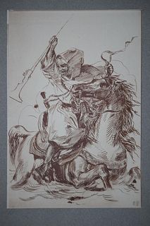 Eugene Delacroix - Battle Scene VI