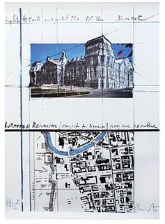 Christo - Wrapped Reichstag Project for Berlin VI