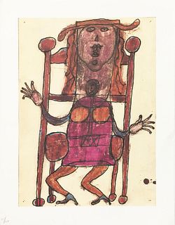 Jean Dubuffet - Untitled Composition