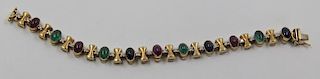JEWELRY. 14kt Gold, Ruby, Emerald and Sapphire
