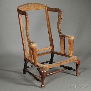 Queen Anne Walnut Easy Chair