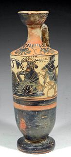 Greek Attic Black Figure Lekythos w/ Dionysus