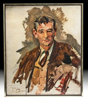 Signed, Framed Draper Portrait Leonard Bernstein, 1956